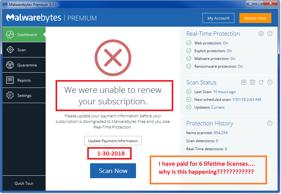 malwarebytes anti malware free expired